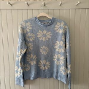 Floral Blue Sweater